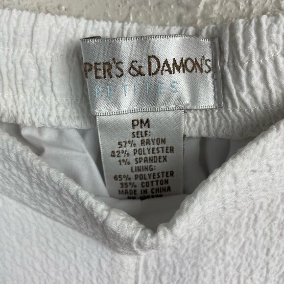 Draper’s & Damons White Casual Pants Size Petite M - Picture 3 of 5